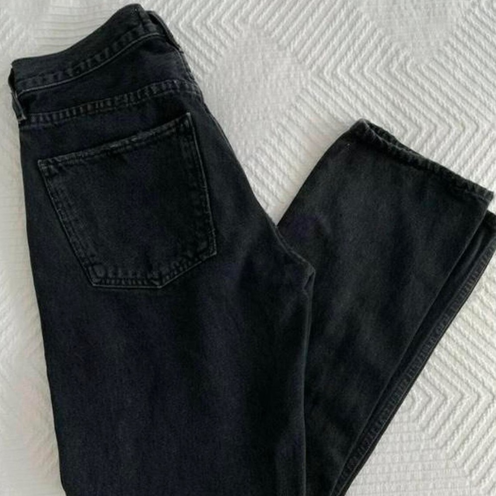 Agolde Pinch Waist Black Straight Leg